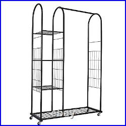 Heavy Duty Clothing Garment Rack Commercial Grade Clothe Rack with Wheels 3 Tier