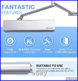 Heavy Duty Commercial Door Closer DN-8220 Adjustable 1-6, Grade 1, 3-Hou