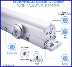 Heavy Duty Commercial Door Closer DN-8220 Adjustable 1-6, Grade 1, 3-Hou
