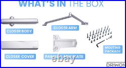 Heavy Duty Commercial Door Closer DN-8220 Adjustable 1-6, Grade 1, 3-Hou