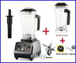 Heavy Duty Commercial Grade Automatic Blender with extra Jar, Blades, Socket +