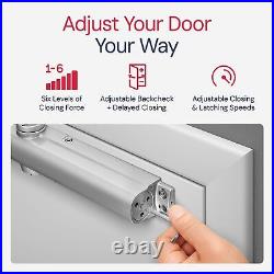 Heavy Duty Door Closer Commercial Grade 1 Adjustable 6-Speed Delayed-Action