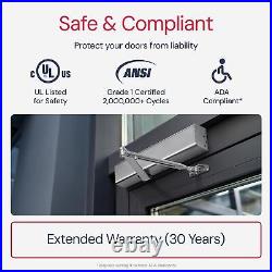 Heavy Duty Door Closer Commercial Grade 1 Adjustable 6-Speed Delayed-Action