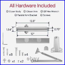 Heavy Duty Door Closer Commercial Grade 1 Adjustable 6-Speed Delayed-Action