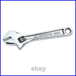 Heavy-Duty Industrial Grade Adjustable Wrench, Chrome Finish, Williams