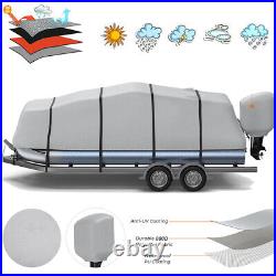 Heavy Duty Marine Grade 800D Pontoon Boat Cover Waterproof 21'-24' Pontoon Cover