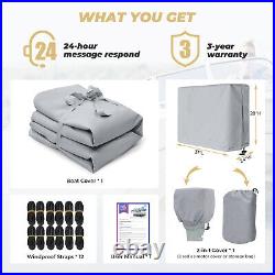 Heavy Duty Marine Grade 800D Pontoon Boat Cover Waterproof 21'-24' Pontoon Cover