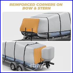 Heavy Duty Marine Grade 800D Pontoon Boat Cover Waterproof 21'-24' Pontoon Cover