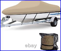 Heavy Duty Marine Grade Polyester Waterproof Boat Cover, All Weather Protection