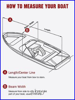 Heavy Duty Marine Grade Polyester Waterproof Boat Cover, All Weather Protection