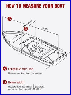 Heavy Duty Marine Grade Polyester Waterproof Boat Cover, All Weather Protection