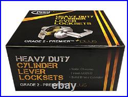 Heavy Duty Satin Chrome Grade 2 Commercial Door Locks Levers Handles