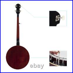 Heavy Duty Top Grade 5-string Banjo Professional Sapele Wood Metal US STOCK