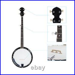 Heavy Duty Top Grade 5-string Banjo Professional Sapele Wood Metal US STOCK