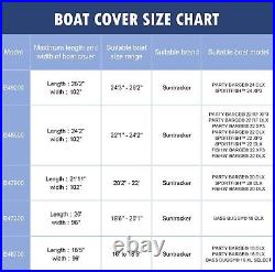 Heavy Duty Trailerable Pontoon Boat Cover, 20'2''-22' Marine Grade Waterproof Cov