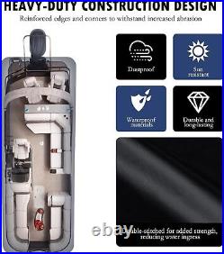 Heavy Duty Trailerable Pontoon Boat Cover, 20'2''-22' Marine Grade Waterproof Cov