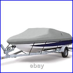 Heavy Duty Trailerable Waterproof Boat Cover With 2 Air Vent Marine Grade Polyes