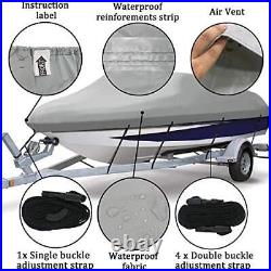 Heavy Duty Trailerable Waterproof Boat Cover With 2 Air Vent Marine Grade Polyes