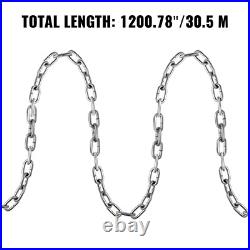 Heavy-Duty Zinc Plated Grade 30 Chain 30.5M Length, Scratch & Rust Resistant