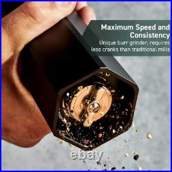 HexClad HexMill Pepper Grinder Professional Grade Heavy Duty Refillable Aluminum