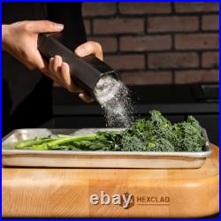 HexClad HexMill Salt Grinder, Professional Grade Heavy-Duty, Refillable