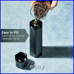 Hexmill Pepper Grinder, Professional Grade Heavy Duty, Refillable, Aluminum Matt