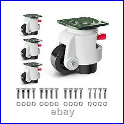 Industrial Grade Retractable Leveling Casters Set of 4, Heavy Duty Workbench