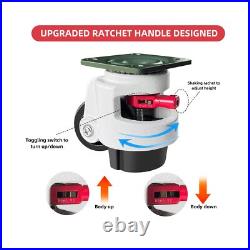Industrial Grade Retractable Leveling Casters Set of 4, Heavy Duty Workbench