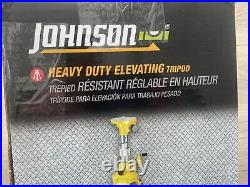 JOHNSON LEVEL 40-6330 Adj Elevating Tripod Aluminum 4' To 10' Height Heavy Duty