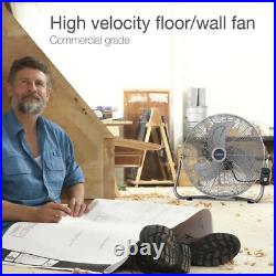 LASKO Commercial Grade Floor Fan Metal Garage Heavy Duty Ventilation Unit Mount