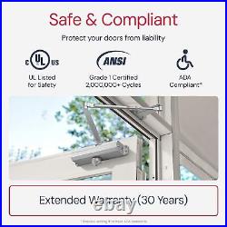 Lawrence Medium/Heavy Duty Door Closer Commercial Grade 1 Aluminum (AL)