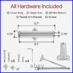 Lawrence Medium/Heavy Duty Door Closer Commercial Grade 1 Aluminum (AL)