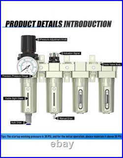 MEANLIN 1/2 NPT 4 Stage Heavy Duty Industrial Grade, Auto Drain Air Drying Syst