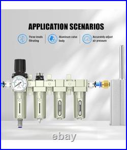 MEANLIN 1/2 NPT 4 Stage Heavy Duty Industrial Grade, Auto Drain Air Drying Syst