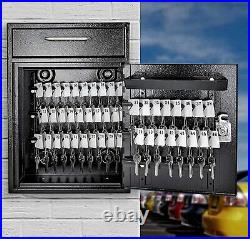 Mail Boss Heavy Duty Grade Steel High Security Adjustable Key Cabinet, Black
