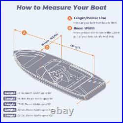Marine Grade Boat Cover Heavy Duty 1200D Boat Cover for Center Console 17-19ft