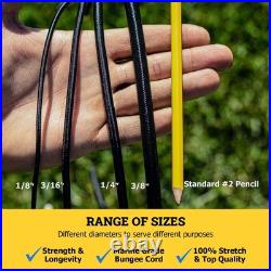Marine Grade Bungee Cord 3/8 x 100ft Heavy Duty Dacron Polyester 300lbs