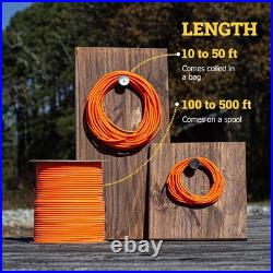 Marine Grade Bungee Cord 3/8 x 100ft Heavy Duty Dacron Polyester 300lbs
