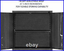 Metal Locking Wall Cabinet Tool Shop Garage Storage Shelf Heavy-Duty Steel 30x30