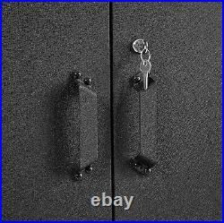 Metal Locking Wall Cabinet Tool Shop Garage Storage Shelf Heavy-Duty Steel 30x30