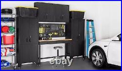 Metal Locking Wall Cabinet Tool Shop Garage Storage Shelf Heavy-Duty Steel 30x30