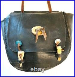 Mountain Man Possibles Bag, Heavy Duty Harness Grade Leather, Saddle Bag Style