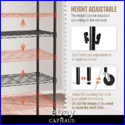 NSF Commercial Grade Heavy Duty Wire Shelving WithWheels, Leveling Feet & Liner