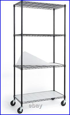 NSF Commercial Grade Heavy Duty Wire Shelving WithWheels, Leveling Feet & Liners