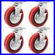 Nefish 8 Inch Heavy Duty Casters Wheels, Industrial Grade Black & Red