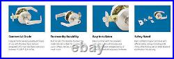 New 4 Pack Satin Nickel Commercial Grade 2 Heavy Duty Door Lever-Entry Lockset