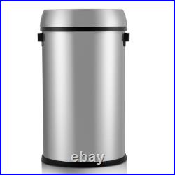 Open Top Trash Can 65L / 17Gal Commercial Grade Heavy Duty Brushed Stainless