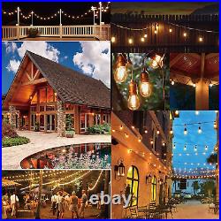 Outdoor String Lights LED 100FT Commercial Grade Heavy Duty with 30 Sockets 32 S