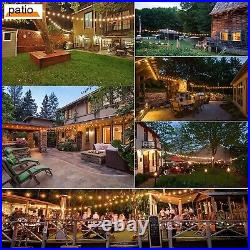 Outdoor String Lights LED 100FT Commercial Grade Heavy Duty with 30 Sockets 3