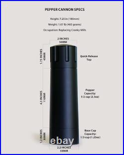 Pepper Cannon Professional Grade Heavy Duty High Output Pepper Mill